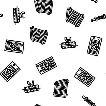 Car mechanic auto seamless pattern vector Stock Illustration
