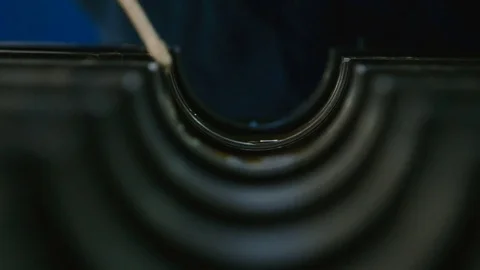 Car Mechanic Oiling a Cylinder Block Stock Footage 73486497