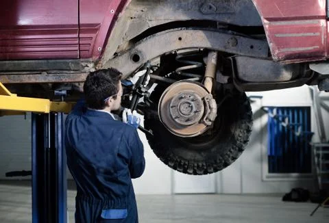 Car mechanic at work Stock Photos