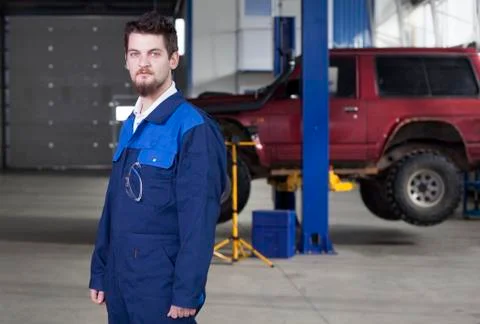Car mechanic at work Stock Photos