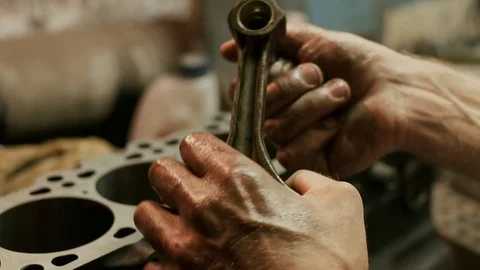 Car Mechanic Working In The Garage. Close-up. Stock Footage 101178997