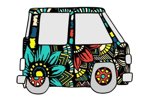 Car a mini van Illustrazione stock