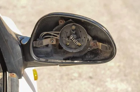 Car Mirror is Broken need reper Stock Photos