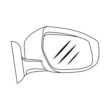Car mirror icon Stock Illustration