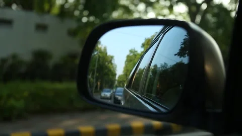 Car mirror moving shot Video stock 147494967