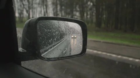 A car mirror rack focus Stock Footage 85703472