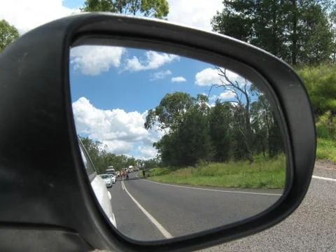 Car Mirror Reflection Foto stock