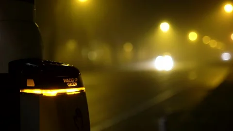 Car in mist at night Stock Footage 145156464