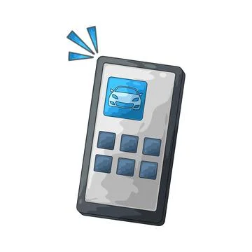 Car mobile app illustration Stockillustratie