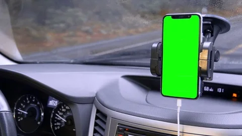 Car Mobile Phone GPS Navigation Screen Transportation Technology Cellular iPhone Video stock 83728735