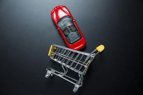 Car model with basket Stock Photos