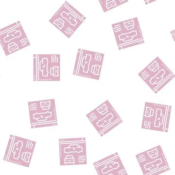 Car modeling program glyph seamless pattern イラスト素材