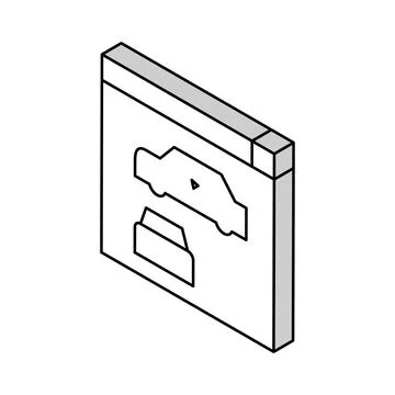 Car modeling program isometric icon vector illustration Stock Illustration