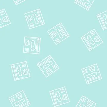 Car modeling program line seamless pattern Illustrazione stock