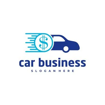 Car money logo vector template, Creative Car logo design concepts Stock Illustration