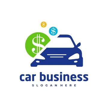 Car money logo vector template, Creative Car logo design concepts Stock Illustration