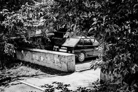 Car monochrome Stock Photos