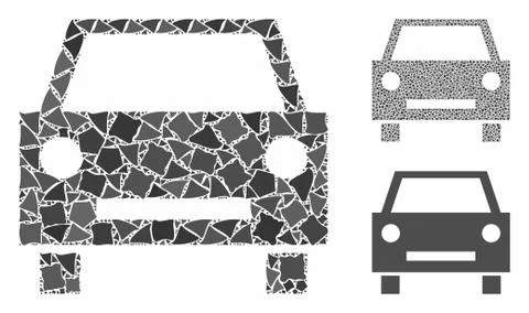 Car Mosaic Icon of Humpy Elements Stock Illustration