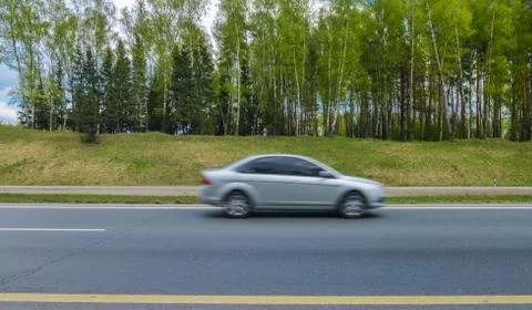Car in motion Fotos Stock