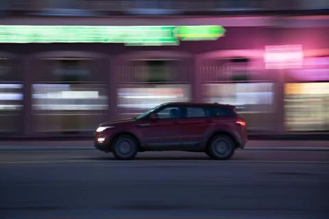 The car in motion Stock Photos