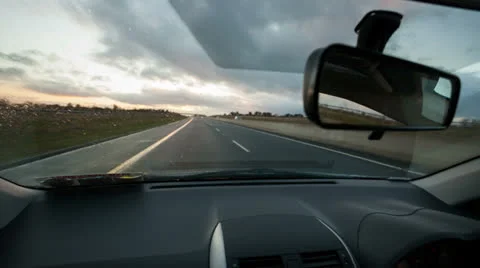 In the car on motorway Stock Footage 22759655