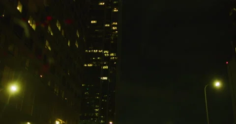 Car Mount Driving Through Los Angeles, California at Night Stock Footage 151188332