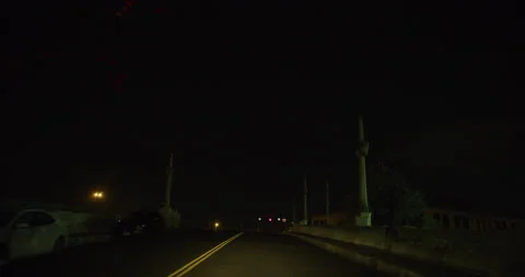Car Mount Driving Through Los Angeles, California at Night Stock Footage 151189877