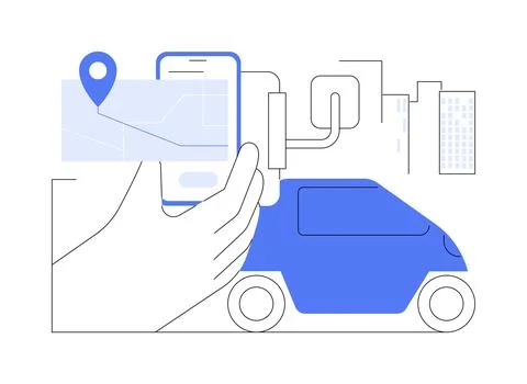 Car mount isolated cartoon vector illustrations. Stock Illustration