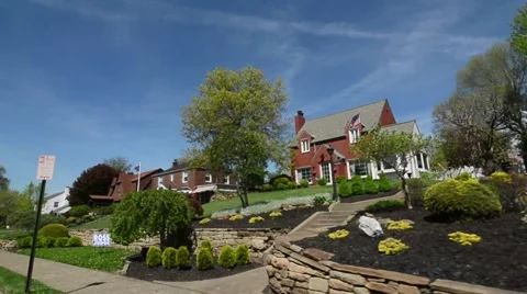 Car Mount Shot Driving Down River Road in Beaver, Pennsylvania Stock Footage 58017512