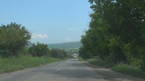 ,By car on mountain 스톡 동영상 25594837