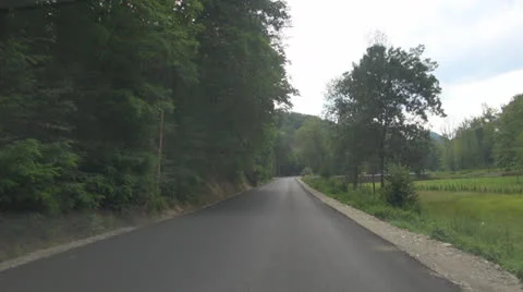 By car on mountain roads in rain Stock-Footage 25595271