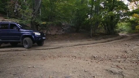 The car in the mountains Stock Footage 69238627