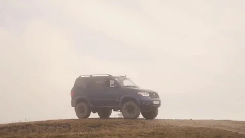 The car in the mountains Stock Footage 69240185