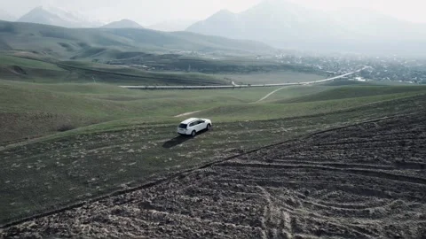 Car in the mountains Video stock 260445127