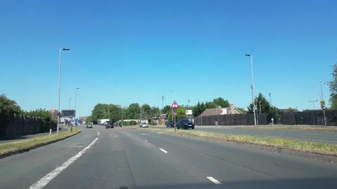 Car Mounted Camera Footage of Historical Bath City in Somerset, England, Stock Footage 313731005