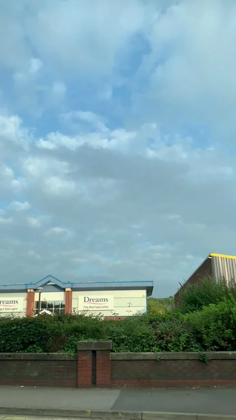 Car Mounted Camera Street Vertical View Sheffield City Tour Stock Footage 313950152