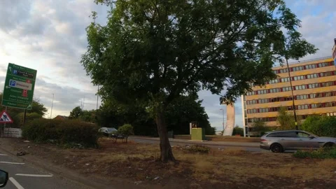 Car Mounted Camera Street View of Birmingham City Centre Video stock 314043085