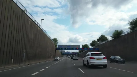 Car Mounted Camera Time Lapse Street View of Birmingham City Stock Footage 314205776