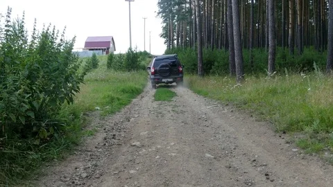 Car move is on the road Stock-Footage 80204307