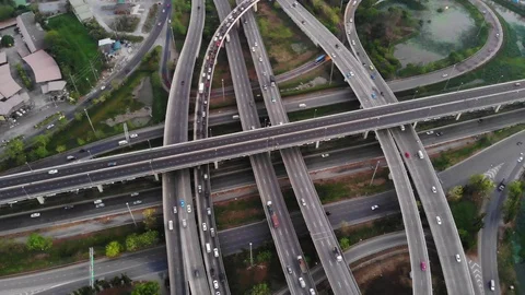 Car movement on intersection traffic road Stock Footage 105443713