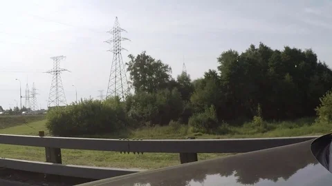The car moves across the junction Stock Footage 84600599