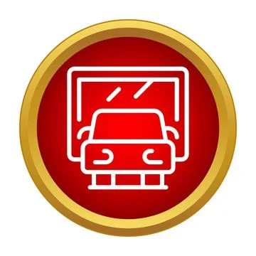 Car moving on assembly line manufacturing process icon Stock Illustration