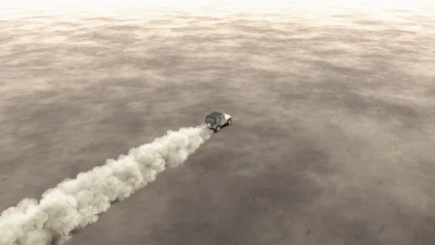 Car moving on desert 動画素材 83468329