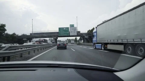 Car moving on highway Video stock 71534979