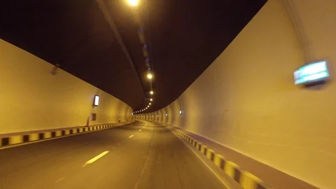 Car moving on Tunnel Stock Footage 93501110