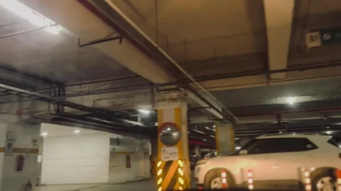 Car moving upwards from the subway 스톡 동영상 274343686