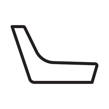 Car mud flap icon Black line art vector logo Stock Illustration