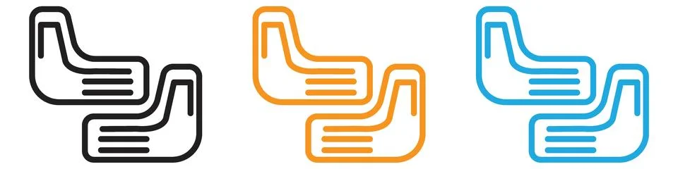 Car mud flap icon vector logo set collection for web app ui Stock Illustration