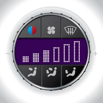 In car multifunctional clima control unit Stock Illustration