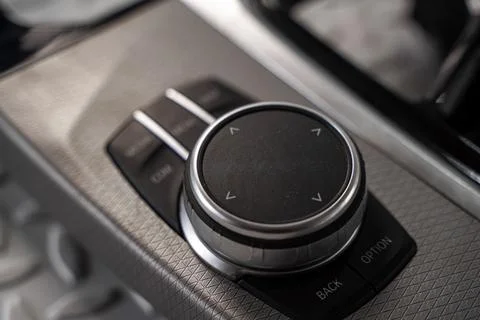 Car multimedia controller in a center console Foto stock